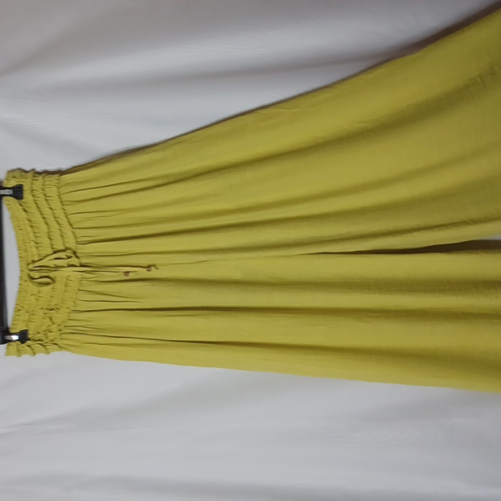 Mustard Seed Women's Green Wide Leg Drawstring Elastic Waist Pants.  L